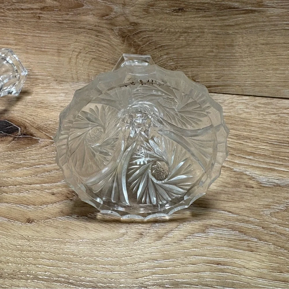 Vintage Anna Hutte Bleikristall Germany Crystal Candle Sticks Holders